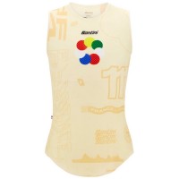 Bekleidung Herren Santini Tour de France 2024 armellose radunterhemd-Grand Départ