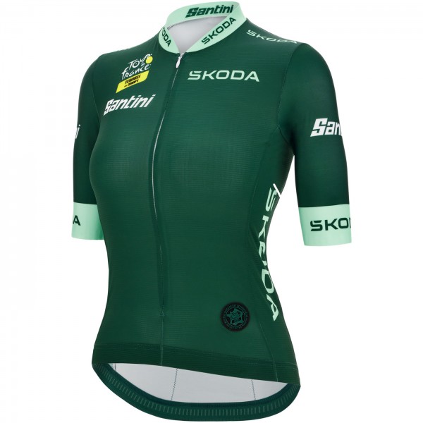 Bekleidung Damen Tour de France 2024 Grun frau trikot