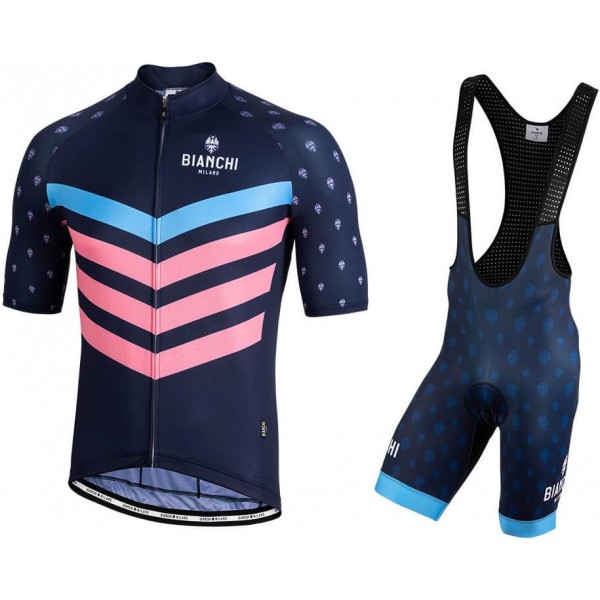 BIANCHI MILANO Nicandro Blue Fahrradbekleidung Radtrikot Satz Kurzarm+Kurz Trägerhose TUA2Z BIANCHI MILANO Nicandro Blue Fahrradbekleidung Radtrikot Satz Kurzarm+Kurz Trägerhose TUA2Z