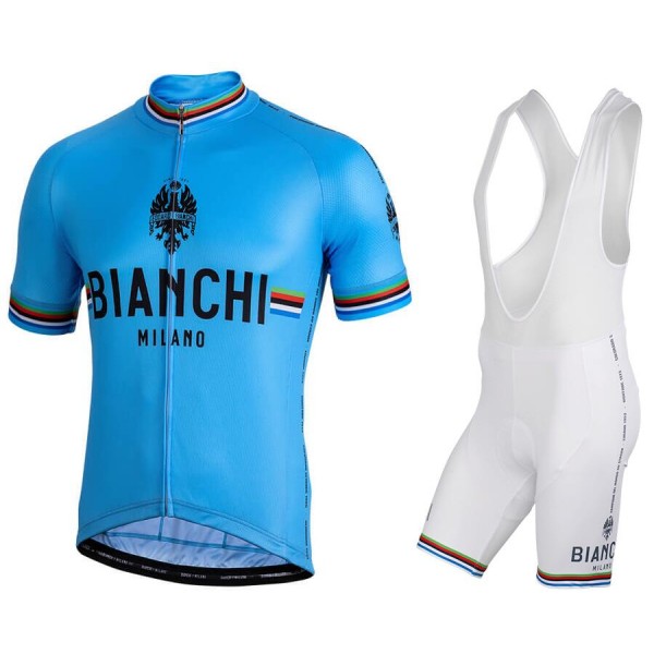BIANCHI MILANO New Pride blue Fahrradbekleidung Radtrikot Satz Kurzarm+Kurz Trägerhose W3MKO BIANCHI MILANO New Pride blue Fahrradbekleidung Radtrikot Satz Kurzarm+Kurz Trägerhose W3MKO
