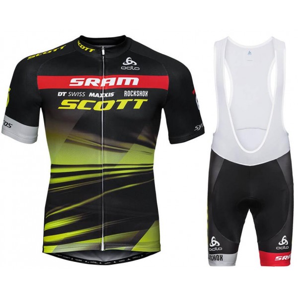 SCOTT SRAM 2019 Fahrradbekleidung Radtrikot Satz Kurzarm+Kurz Trägerhose Z5Z7E SCOTT SRAM 2019 Fahrradbekleidung Radtrikot Satz Kurzarm+Kurz Trägerhose Z5Z7E