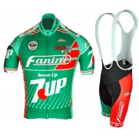 Retro Fanini 7 UP Fahrradbekleidung Radtrikot Satz Kurzarm+Kurz Trägerhose 13OGG