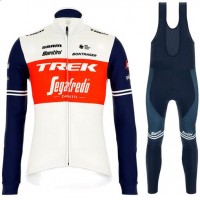 2020 TREK-SEGAFREDO Fahrradbekleidung Set Radtrikot langarm+Trägerhose lang
