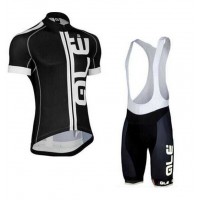 2015 ALE Fahrradbekleidung Radteamtrikot Kurzarm+Kurz Radhose Kaufen Schwarz 1 HP5AR