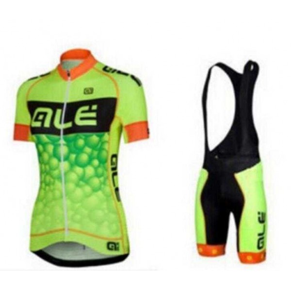 2015 ALE Fahrradbekleidung Satz Fahrradtrikot Kurzarm Trikot und Kurz Radhose grün oranje Dame 0BANE 2015 ALE Fahrradbekleidung Satz Fahrradtrikot Kurzarm Trikot und Kurz Radhose grün oranje Dame 0BANE