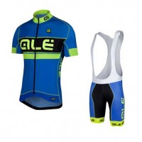 2015 ALE Fahrradbekleidung Radteamtrikot Kurzarm+Kurz Radhose Kaufen blau A1V7C