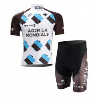 Ag2r La Mondiale 2014 Radbekleidung Radtrikot Kurzarm und Fahrradhosen Kurz 2GTV7