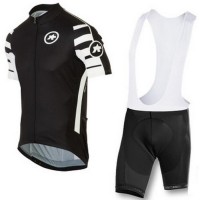 2016 ASSOS Fahrradbekleidung Radteamtrikot Kurzarm+Kurz Radhose Kaufen Schwarz I7ELA