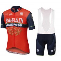 2017 Bahrain Merida Fahrradbekleidung Radteamtrikot Kurzarm+Kurz Radhose Kaufen CB3WA