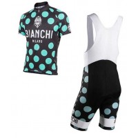 2016 BIANCHI-MILANO POLKA DOT Fahrradbekleidung Radteamtrikot Kurzarm+Kurz Radhose Kaufen VJMT7