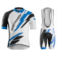 2016 Bontrager Fahrradbekleidung Radteamtrikot Kurzarm+Kurz Radhose Kaufen weiß blau UWESJ