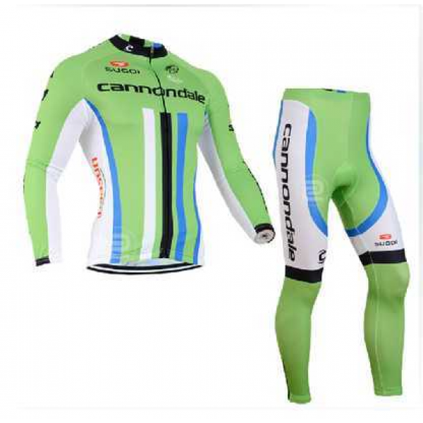 2014 CannondaleFahrradbekleidung Radtrikot Langarm+Lange Fahrradhose blau Schwarz weiß FBIKE