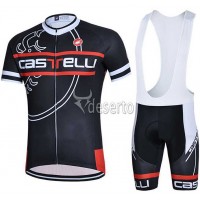 2015 Castelli Fahrradbekleidung Radteamtrikot Kurzarm+Kurz Radhose Kaufen Schwarz 0UGTS