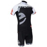 2015 Cervelo Fisshirt Korte Mouw Schwarz gris+Radteam Hose AFDWN