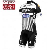 2016 Etixx Quick step Fahrradbekleidung Radteamtrikot Kurzarm+Kurz Radhose Kaufen weiß 6PXHJ