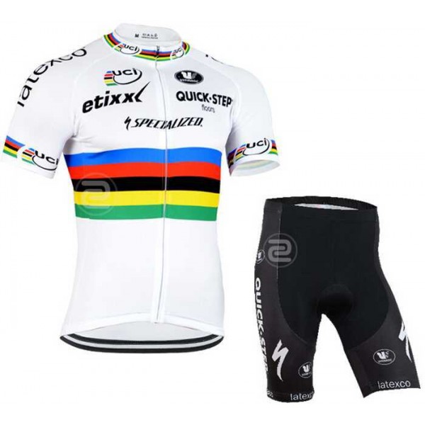 2015 Specialized Quick Step Fahrradbekleidung Radteamtrikot Kurzarm+Kurz Radhose 74EV2