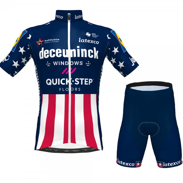 CHAMPION USA Pro Team 2021 Fahrradbekleidung Radteamtrikot Kurzarm+Kurz Radhose lOMLBK CHAMPION USA Pro Team 2021 Fahrradbekleidung Radteamtrikot Kurzarm+Kurz Radhose lOMLBK