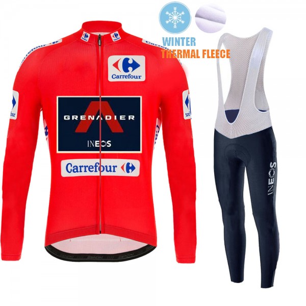 Winter Fleece INEOS Grenadier Spanish Pro Team 2021 Fahrradbekleidung Radtrikot Langarm+Lang Radhose Online S55UZ2