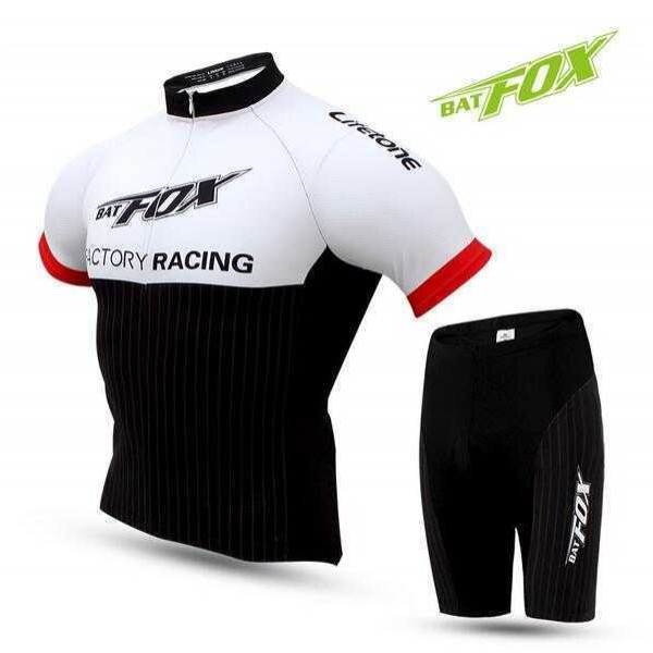 2016 BAT FOX Fahrradbekleidung Radtrikot Kurzarm+Kurz Radhose Rot weiß Schwarz ONOIN 2016 BAT FOX Fahrradbekleidung Radtrikot Kurzarm+Kurz Radhose Rot weiß Schwarz ONOIN