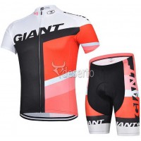 2015 Giant Fahrradbekleidung Radtrikot Satz Kurzarm+Kurz Radhose Schwarz Rot SYRUU