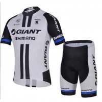 2015 Giant Fahrradbekleidung Radtrikot+Cuissard Cyclisme weiß Schwarz 60MP7