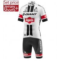 2016 Giant Fahrradbekleidung Radteamtrikot Kurzarm+Kurz Radhose Kaufen weiß GKD55