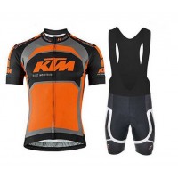 2015 KTM Pro team Fahrradbekleidung Radteamtrikot Kurzarm+Kurz Radhose Kaufen Schwarz grijs orange RUK4A