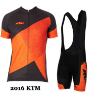 2016 KTM Fahrradbekleidung Radteamtrikot Kurzarm+Kurz Radhose Kaufen oranje 04 UZQZ0