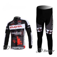 Kuota SRAM Road Pro Team Fahrradbekleidung Radtrikot Langarm+Lang Trägerhose Schwarz weiß ZR1J3