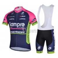 Lampre Merida 2014 Fahrradbekleidung Radteamtrikot Kurzarm+Kurz Radhose Kaufen blau SK1MA