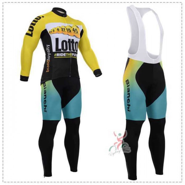 2015 Lotto Bianchi Set lange mouw+lange Koersbroek TYSUH 2015 Lotto Bianchi Set lange mouw+lange Koersbroek TYSUH