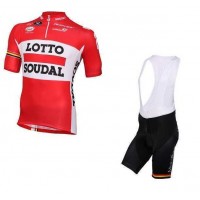 2016 LOTTO SOUDAL Set Fahrradbekleidung Radtrikot Satz Kurzarm+Kurz Radhose Rot-2 HHBJK