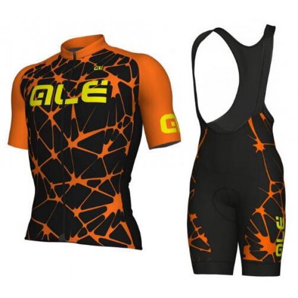 ALE SOLID Cracle orange Fahrradbekleidung Satz Fahrradtrikot Kurzarm Trikot und Kurz Trägerhose 7BKWD ALE SOLID Cracle orange Fahrradbekleidung Satz Fahrradtrikot Kurzarm Trikot und Kurz Trägerhose 7BKWD