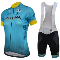 Astana 2018 Damen Fahrradbekleidung Radtrikot Satz Kurzarm+Kurz Trägerhose IE8AB