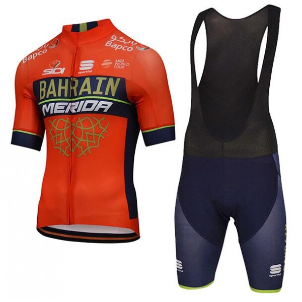 Bahrain Merida 2018 Fahrradbekleidung Satz Fahrradtrikot Kurzarm Trikot und Kurz Trägerhose P0WXT Bahrain Merida 2018 Fahrradbekleidung Satz Fahrradtrikot Kurzarm Trikot und Kurz Trägerhose P0WXT