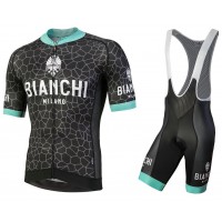 Bianchi Milano Venteno Fahrradbekleidung Satz Fahrradtrikot Kurzarm Trikot und Kurz Trägerhose A525H