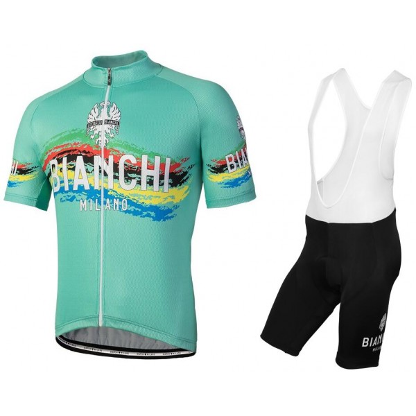 Bianchi Milano Fahrradbekleidung Satz Fahrradtrikot Kurzarm Trikot und Kurz Trägerhose M6KMP Bianchi Milano Fahrradbekleidung Satz Fahrradtrikot Kurzarm Trikot und Kurz Trägerhose M6KMP