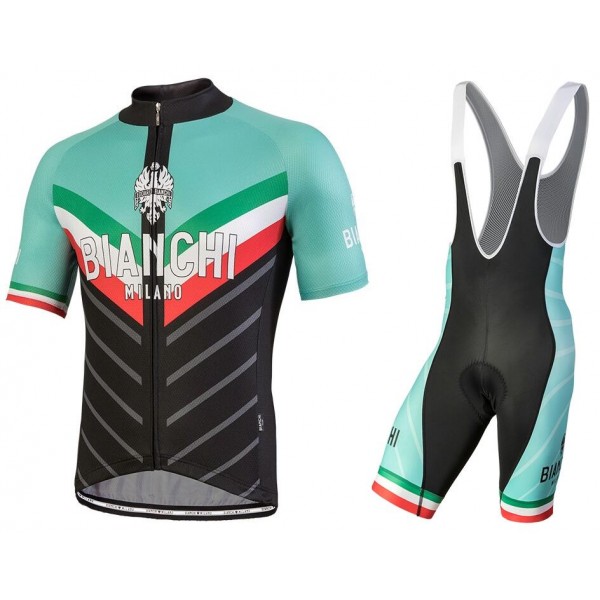 Bianchi Milano Tiera blue black Fahrradbekleidung Satz Fahrradtrikot Kurzarm Trikot und Kurz Trägerhose L2S4T Bianchi Milano Tiera blue black Fahrradbekleidung Satz Fahrradtrikot Kurzarm Trikot und Kurz Trägerhose L2S4T