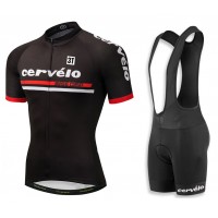 2018 Cervelo 3T Schwarz Fahrradbekleidung Radtrikot Satz Kurzarm+Kurz Trägerhose RYE8P