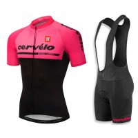 2018 Cervelo 3T Pink Fahrradbekleidung Radtrikot Satz Kurzarm+Kurz Trägerhose 4SEPF