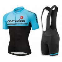 2018 Cervelo 3T blau Fahrradbekleidung Radtrikot Satz Kurzarm+Kurz Trägerhose 29KPD