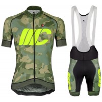 Cipollini Prestige Camo grün gelb Fahrradbekleidung Radtrikot Satz Kurzarm+Kurz Trägerhose 06KHJ