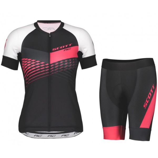 Scott RC PRO Damen Damen Set Fahrradbekleidung Radtrikoten+Kurz Radhose black/azalea pink 4XVL8 Scott RC PRO Damen Damen Set Fahrradbekleidung Radtrikoten+Kurz Radhose black/azalea pink 4XVL8