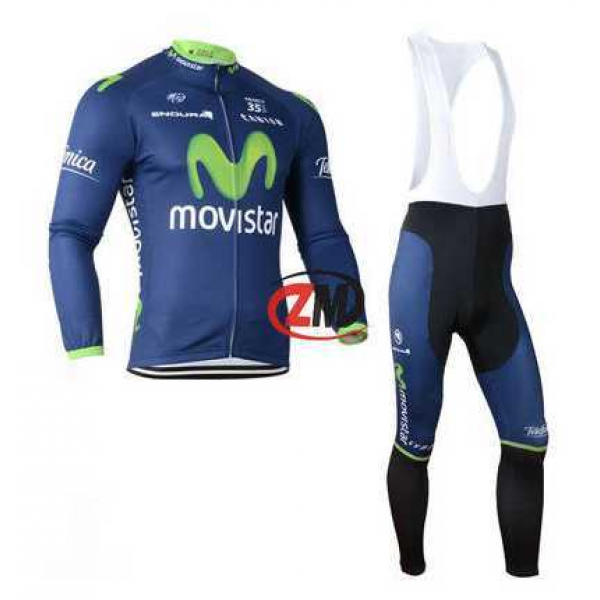 Movistar 2014 Fahrradbekleidung Radtrikot Langarm+Lang Trägerhose blau Schwarz 2LRAF Movistar 2014 Fahrradbekleidung Radtrikot Langarm+Lang Trägerhose blau Schwarz 2LRAF