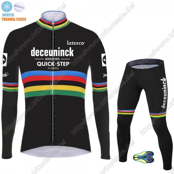 Winter Thermal Fleece Deceuninck quick step 2021 UCI World Champion Fahrradbekleidung Radtrikot Langarm+Lang Trägerhose SWBBA Winter Thermal Fleece Deceuninck quick step 2021 UCI World Champion Fahrradbekleidung Radtrikot Langarm+Lang Trägerhose SWBBA