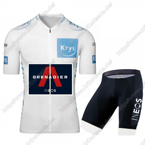 Team INEOS Grenadier 2021 Tour De France White Fahrradbekleidung Satz Fahrradtrikot Kurzarm Trikot Und Kurz Radhose KYOTN Team INEOS Grenadier 2021 Tour De France White Fahrradbekleidung Satz Fahrradtrikot Kurzarm Trikot Und Kurz Radhose KYOTN