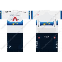 Team INEOS Grenadier 2021 UCI World Champion Fahrradbekleidung Satz Fahrradtrikot Kurzarm Trikot Und Kurz Radhose TJQEH