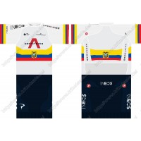 Team INEOS Grenadier 2021 UCI World Champion Fahrradbekleidung Satz Fahrradtrikot Kurzarm Trikot Und Kurz Radhose IYBEW