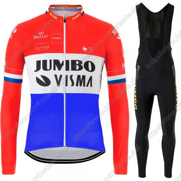 Jumbo Visma 2021 Dutch Fahrradbekleidung Radtrikot Langarm+Lang Trägerhose YWBFZ Jumbo Visma 2021 Dutch Fahrradbekleidung Radtrikot Langarm+Lang Trägerhose YWBFZ