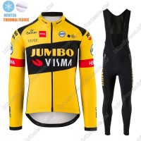 Winter Thermal Fleece Jumbo Visma 2021 Pro Team Fahrradbekleidung Radtrikot Langarm BZMIF